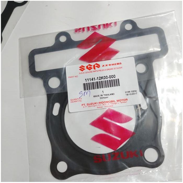 ` Packing Blok Head Satria Fu Injeksi Gsx 150 Original Suzuki