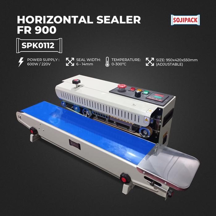 Band Sealer Mesin Sealer Plastik Continuous Band Sealer HORIZONTAL & VERTICAL SEALER FR 900 SOJIPACK
