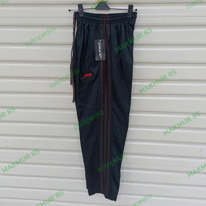 Celana Training Hitam Lis Merah/Training Pria/Wanita Mlxl