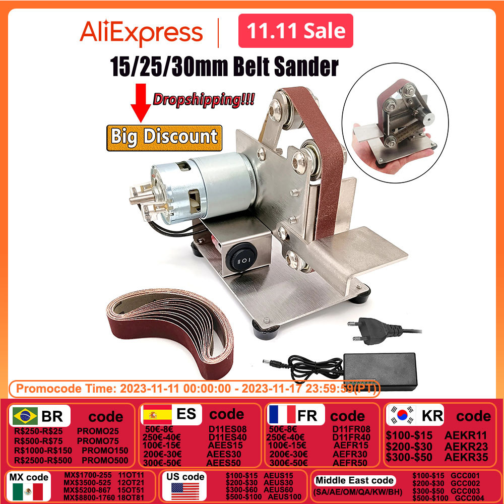. Mini Electric Belt Sander Multifunctional Grinder Belt Sander Diy -
