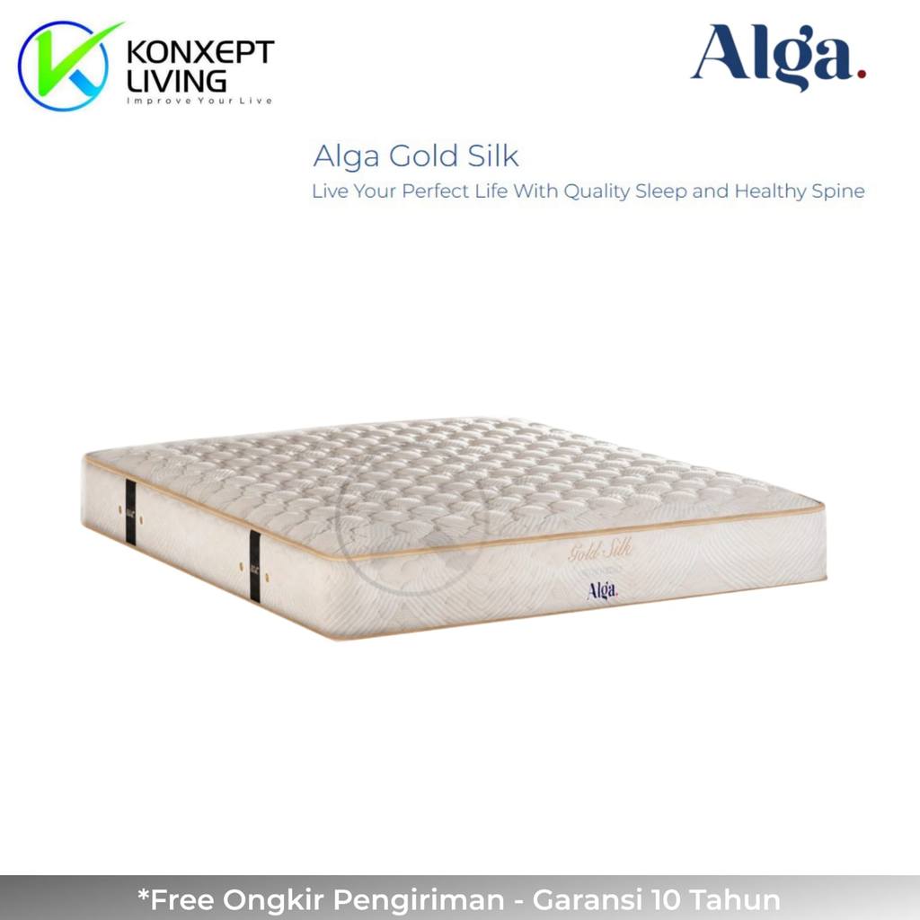 Alga Springbed Gold Silk Pillow Top Ukuran 100x200 ( Mattress Only )