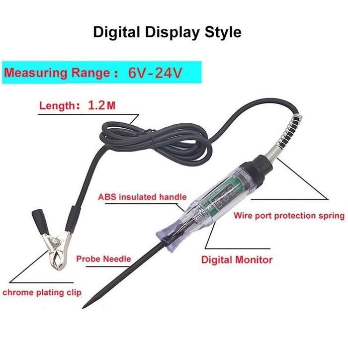 DIGITAL OBENG TESTPEN TESPEN DIGITAL DC TESTER TESTPEN KELISTRIKAN LISTRIK MOBIL MOTOR