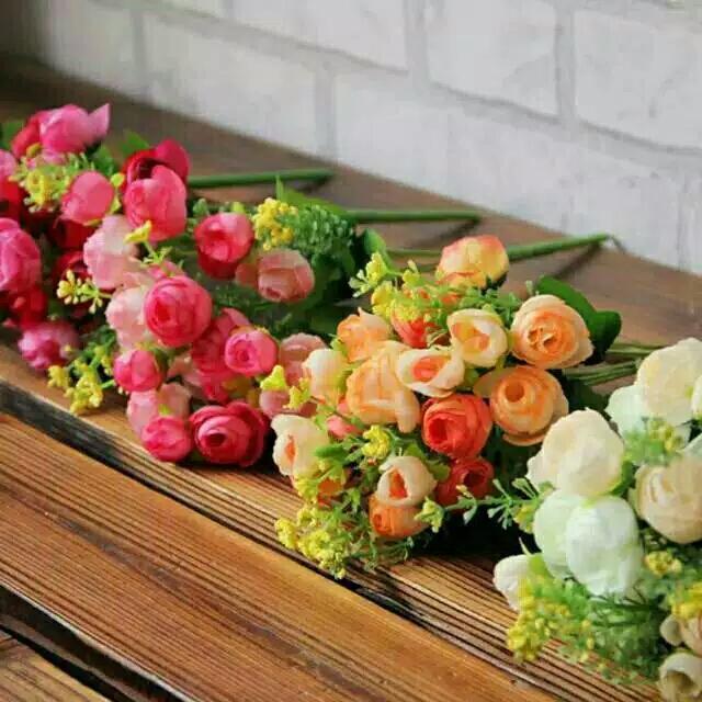 Bunga plastik kelereng besar