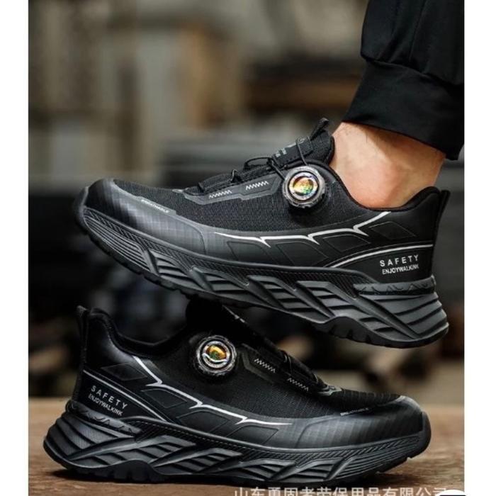 Sepatu safety Sneakers terbaru model tali putar