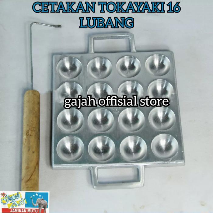 CETAKAN TOKAYAKI KERAK TELUR MINI L:16 Aluminium Kue