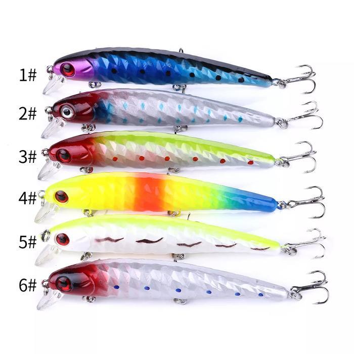 UMPAN PANCING IKAN LURE MINNOW UMPAN CASTING MINNOW SET RELIX MANCING