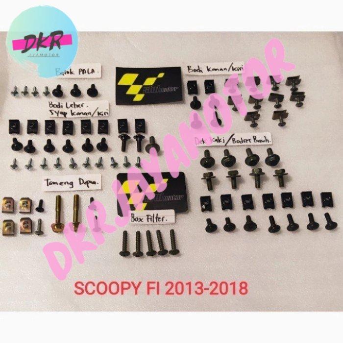 Cover Full Body Halus Honda Scoopy fi 2013-2016 + Baut Full Body