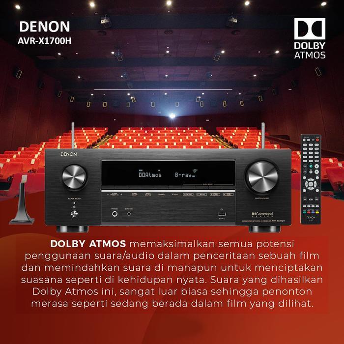 Denon AVR-X1700H Home Theatre Amplifier AV Receiver AVRX1700H AVRX
