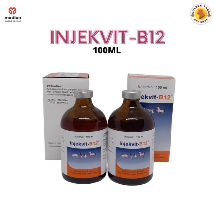 INJEKVIT B12 VITAMIN B12 MEDION HEWAN TERNAK SAPI KAMBING KUDA DOMBA KERBAU BABI ANJING
