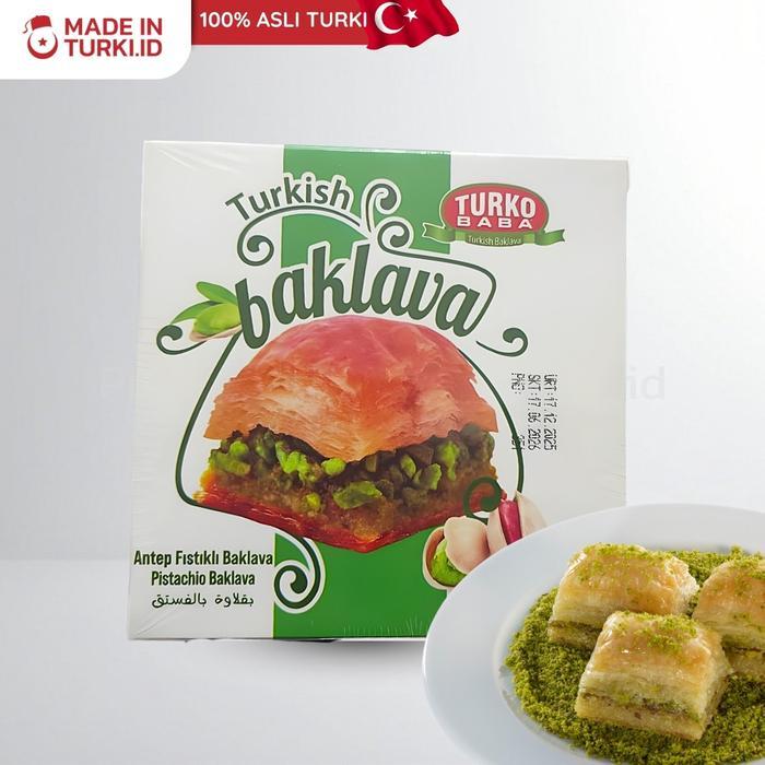 NEW PORODUK TURKO BABA TURKISH BAKLAVA ANTEP FISTIKLI BAKLAVA 125GR TURKO BABA BAKLAVA ISI PISTACHIO