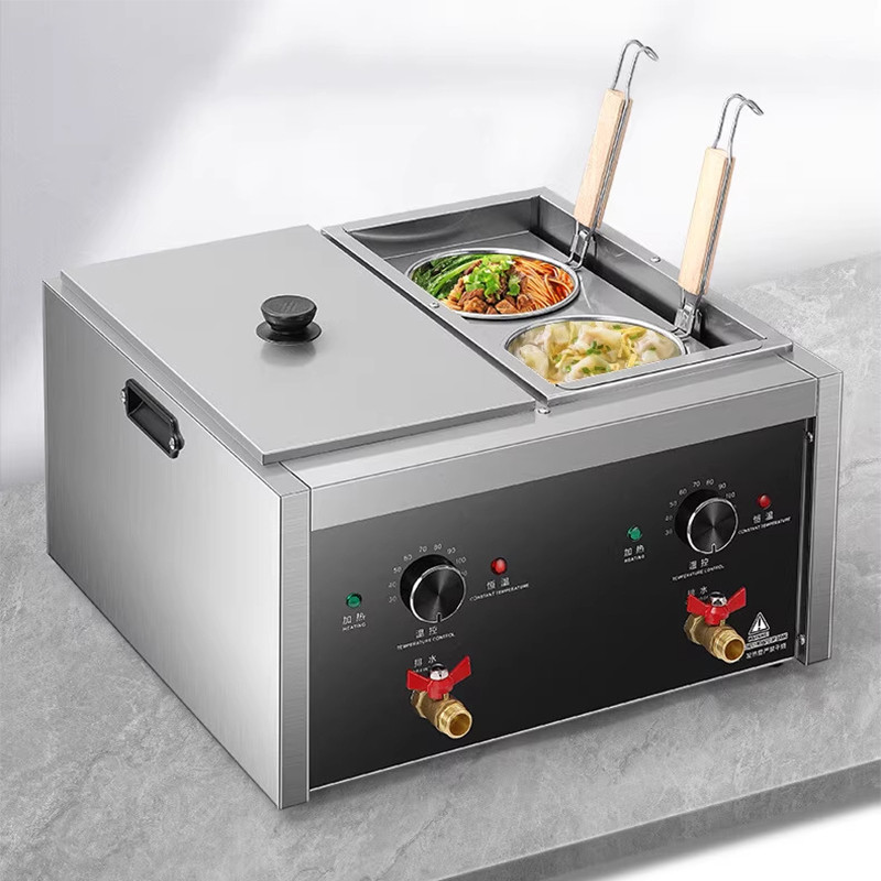 220V Commercial Countertop Electric Hot Pot Spicy Hot Pot Oden Wonton Cooking Noodle Cooker Multi -