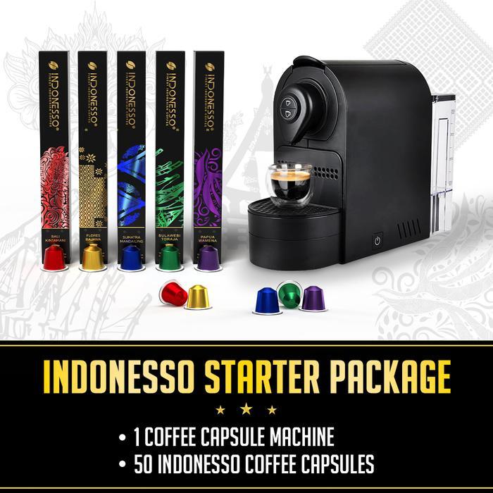 INDONESSO Starter Package Coffee Capsule Machine Mesin Kapsul Kopi