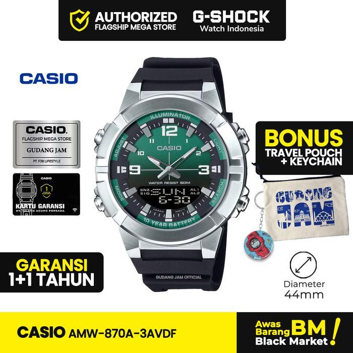 PROMO BESAR Jam Tangan Casio Pria AMW-870A-3AVDF AMW-870A-3A AMW-870A AMW870A AMW 870A Watches