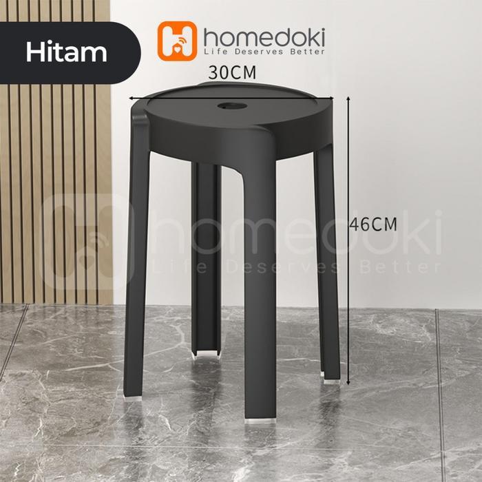 Homedoki Kursi Makan / Kursi Plastik / Kursi Bulat / Kursi Lesehan