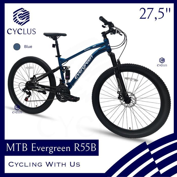 Sepeda Gunung MTB Evergreen Ranger R55B R55 R35 Suspensi Suspension 27,5 Inch Anak Remaja Dewasa