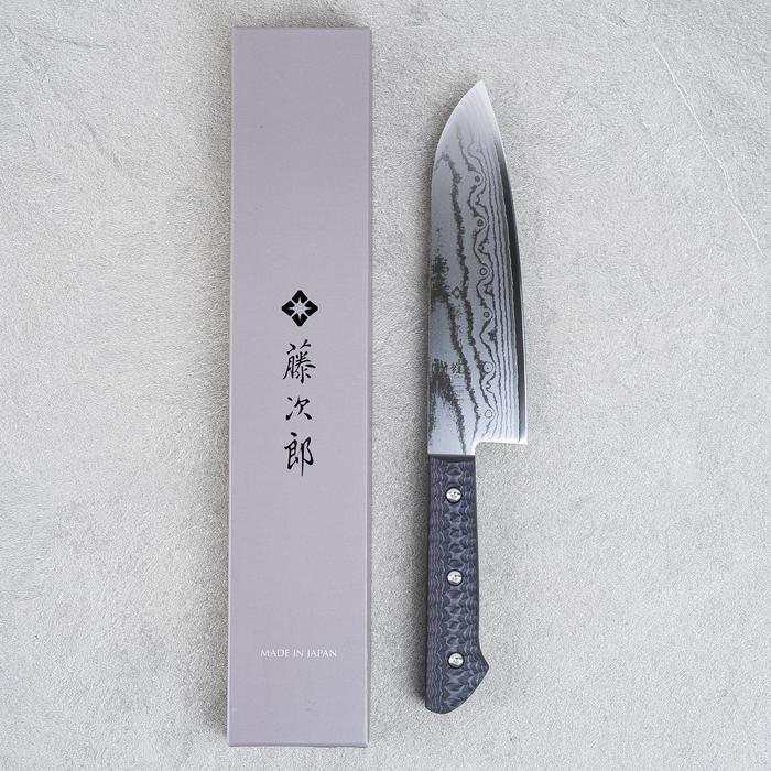 PISAU JEPANG TOJIRO GAI VG10 37 LAYERS DAMASCUS SANTOKU 170MM