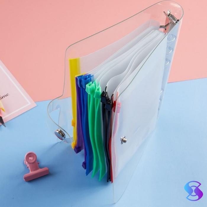 "New" ZIPLOCK BINDER /Kantong Penyimpanan Tagihan/Binder Divider/Zipper Pocket/ZIPLOCK SLEEVE WARNA