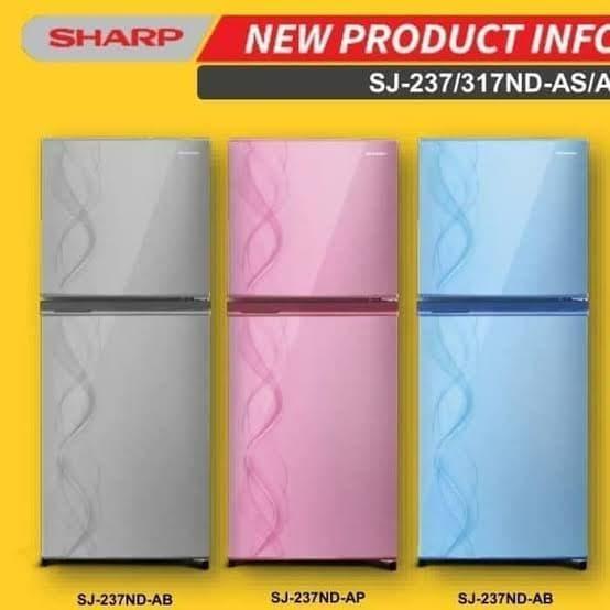 PROMO KULKAS SHARP SJ-236-ND...3 warna..putih biru pink