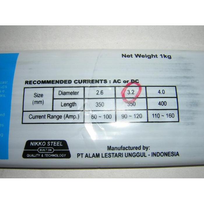"New" Kawat las NIKKO besi cor/ancuran CIN 3 <3.2 x 4>