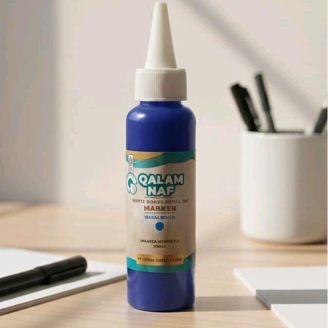 "New" Tinta Spidol Whiteboard QALAM Refill Tinta Spidol 100 ml Hitam