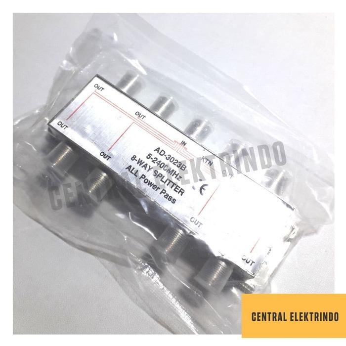 Splitter TV 8 Way Box Hijau