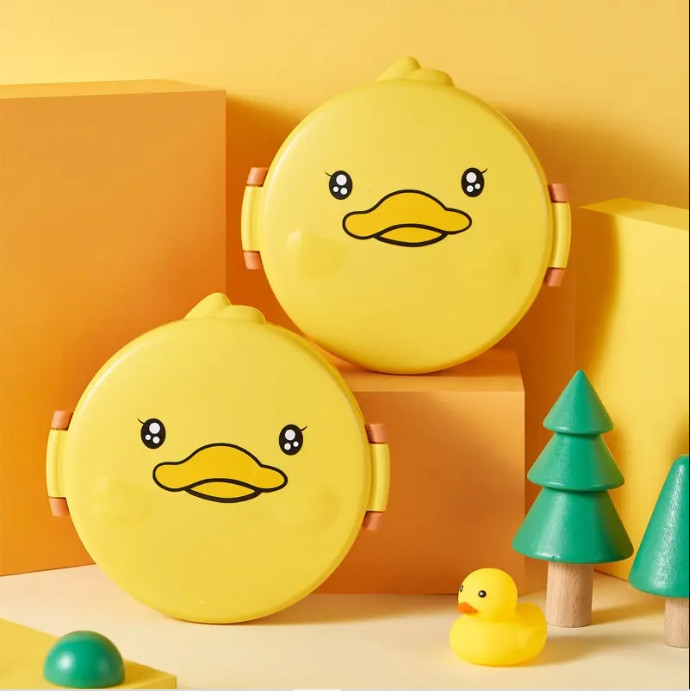 Tempat Makan Anak-Anak Bebek Bulat / Kotak Bekal Lucu Dan Unik