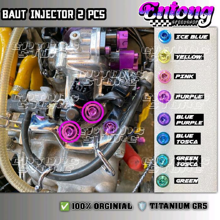 Ada Stok Baut Set Titanium Injector Vario 125 150 Old New isi 2pcs Original GR5