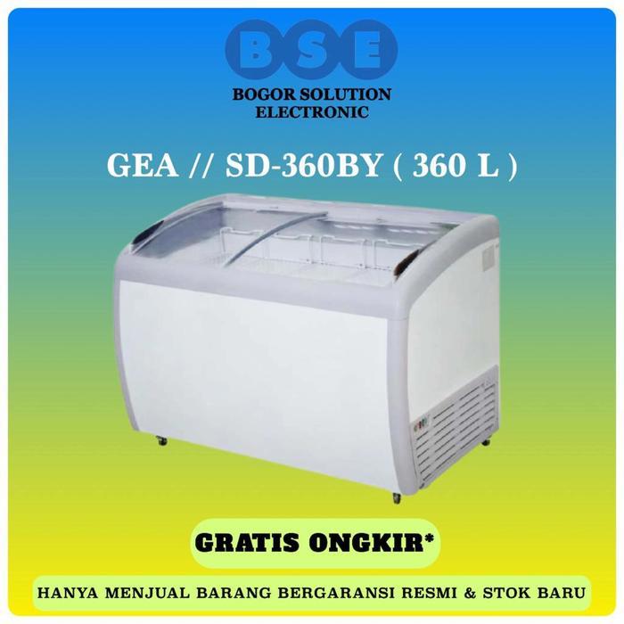 Freezer Sliding Curve Glass GEA 360 Liter SD-360-BY GEA SD360BY 360L