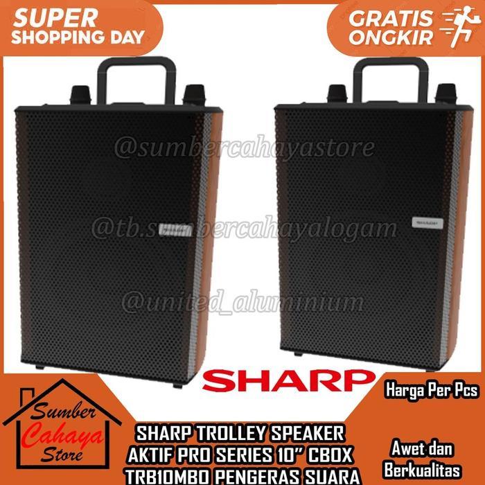 Speaker Trolley Sharp 10 Inch Cbox Trb10Mbo Salon Aktif Pro Series Super Bass Karoke Karaoke Spiker 