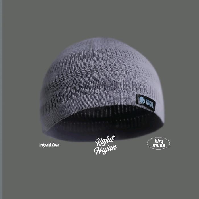Rosal Peci Rajut Hujan Bahan Astra Elastis Kopiah Hitam Peci Rajut Hitam Peci Rajut Dewasa Peci Haji