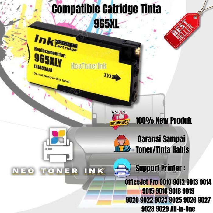 COMPATIBLE TINTA CARTRIDGE HP 965XL PRINTER OFFICEJET PRO 9010, 9012, 9013, 9014, 9015, 9016, 9018,