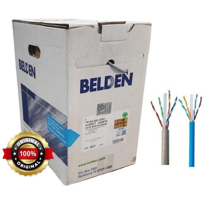Belden 7814A Kabel Cable Lan Jaringan Network Utp Indoor Cat 6 Cat 6E Cat6E Cat6 Di Jamin Original