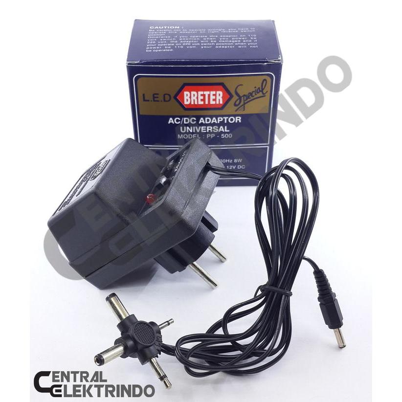 ADAPTOR 12V 500MA BRETER UNIVERSAL PP-500