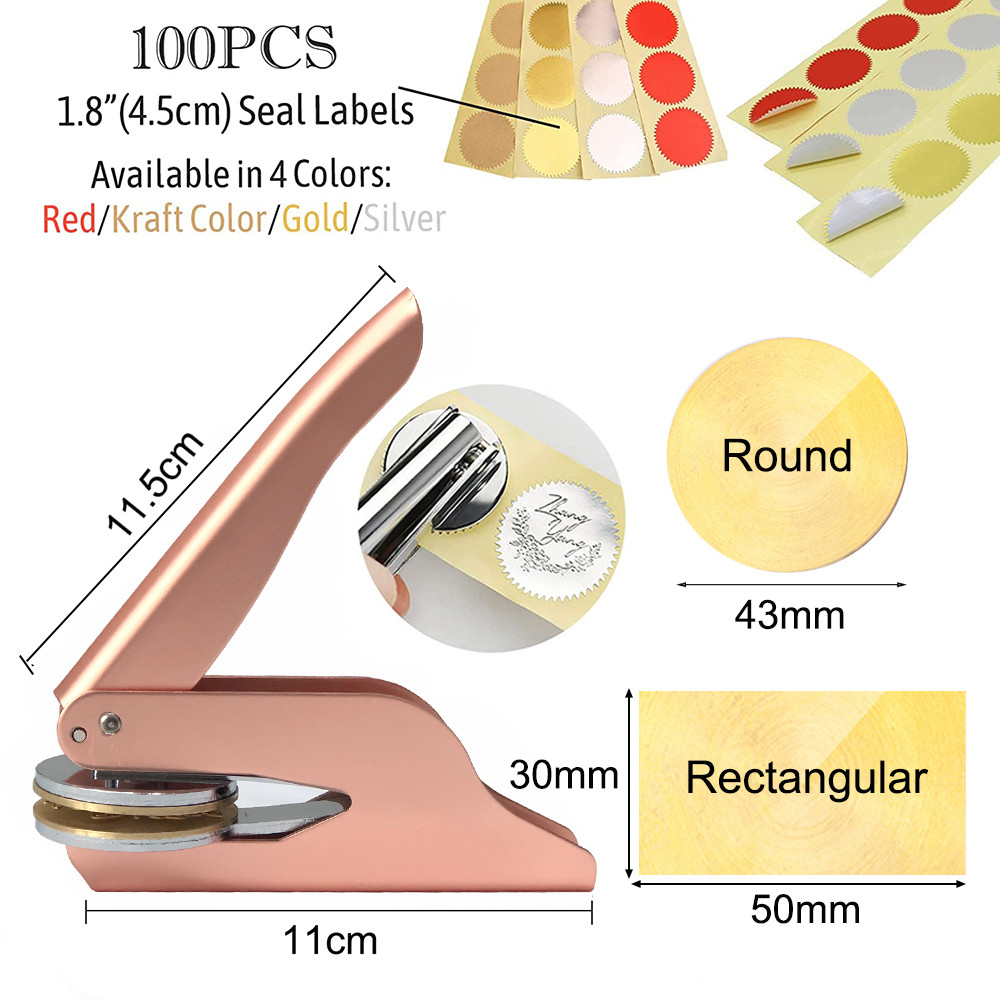 Book Wedding Embosser Stamps Customized Designs Personalized Embossing Stamp Custom Handheld