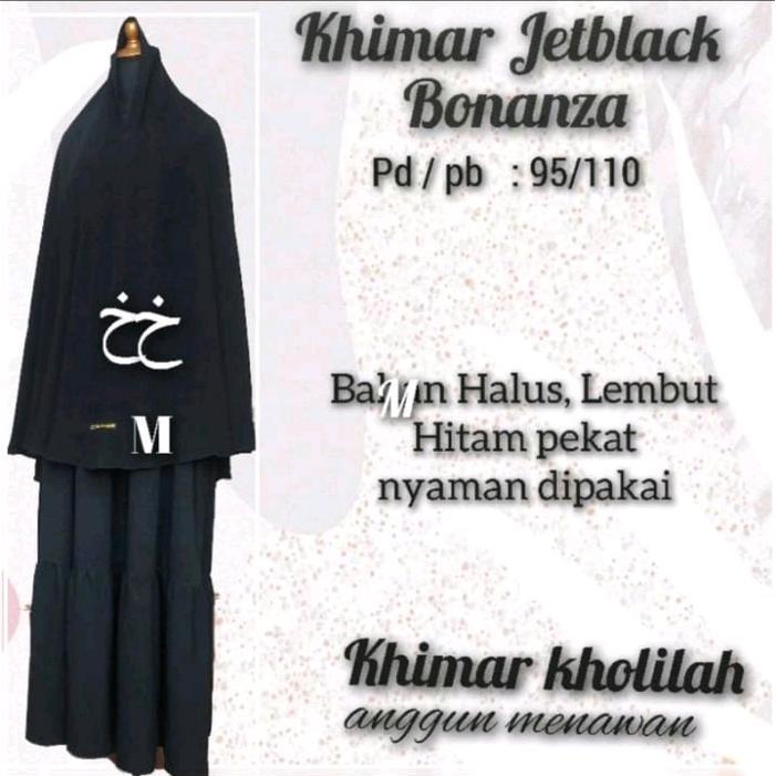 KHIMAR SYAR'I JETBLACK BONANZA BY KHIMAR KHOLILAH