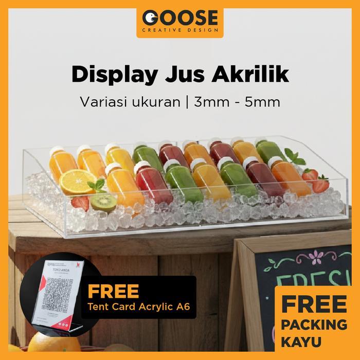 Akrilik Wadah Jus custom Tempat es batu akrilik Nampan Akrilik Display Jus