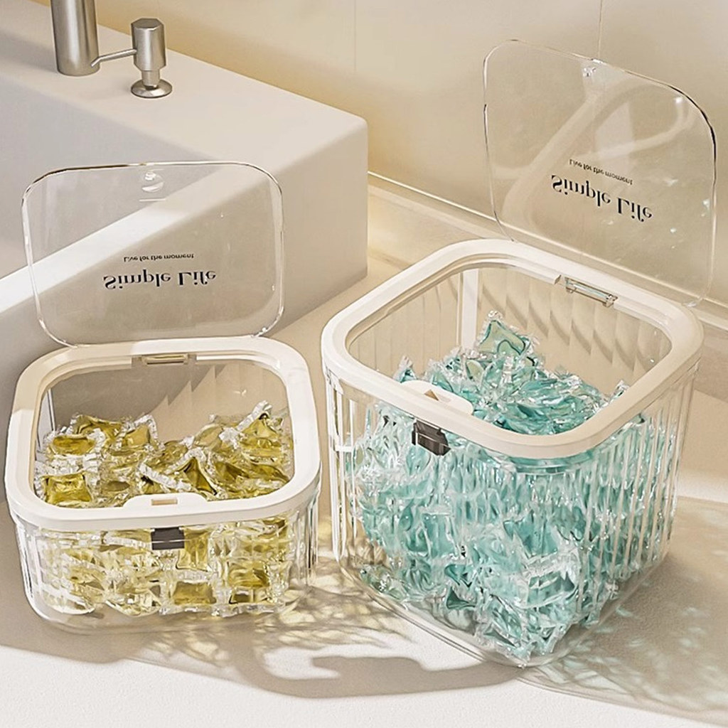 Transparent storage box, laundry bead storage box, storage container for hair rings and hair clips,
