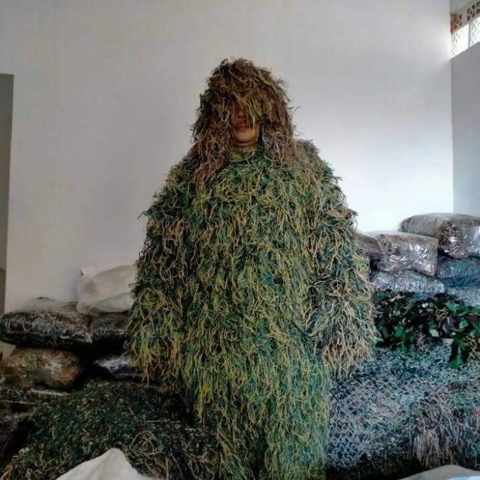 SNIPER/BAJU RIMBA TNI Baju Kamuflase Rimba Model Rumbe Benang Katun dan Taslan Tanpa Sarung Senjata 