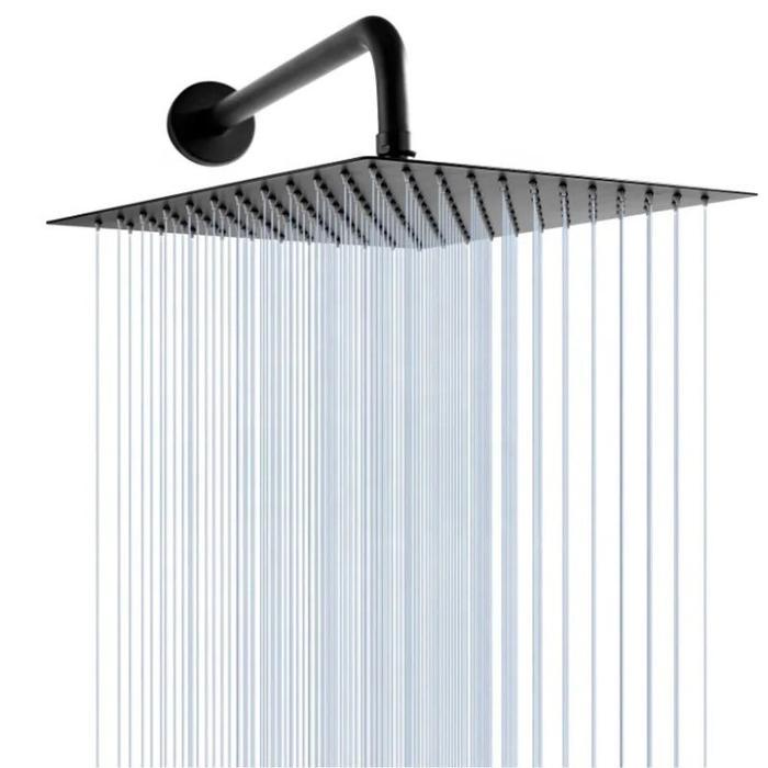 Wall Shower 10 inch Stainless Hitam 10B Rainfall Wall Shower BLack 11B