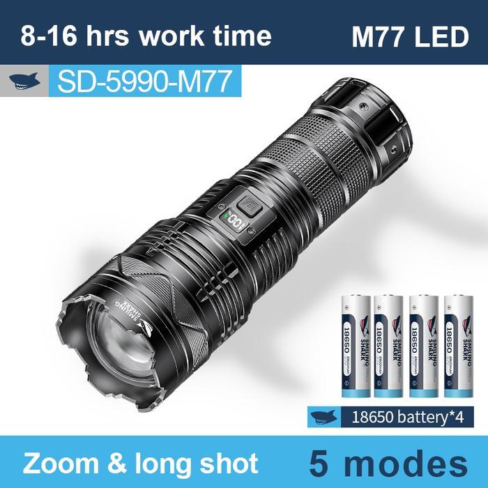 Eiger - Senter Smiling Shark SD5990 SmilingShark SD 5990 M77 10000lm Type-C Rechargeable Zoom