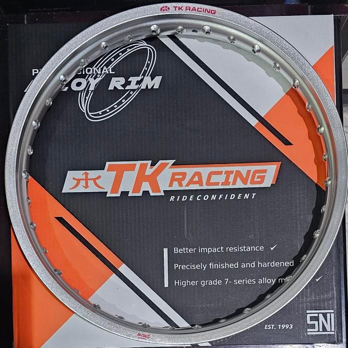 VELG TK EXCEED 18 X 185 HOLE 36 SILVER ( KULIT JERUK )