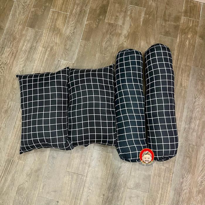 MBAH BLANGKON - SET 2 BANTAL 2 GULING MOTIF ISI SILIKON 100% BANTAL GULING MOTIF BANTAL GULING TIDUR