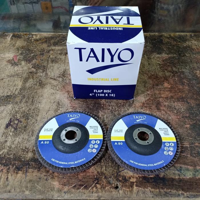 DISKON AMPLAS SUSUN TAIYO FLAP DISC 4" SPEC A 80