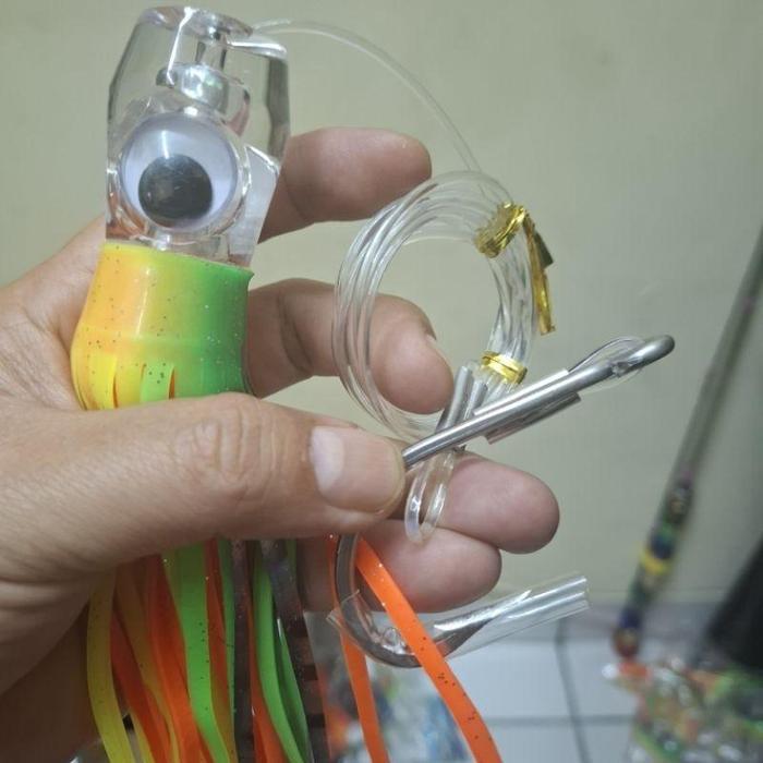 Aquasite Umpan Trolling Tuna 100 Gram 22 Cm Resin Silikon Dengan Leader Dan Big Hook Target Tenggiri