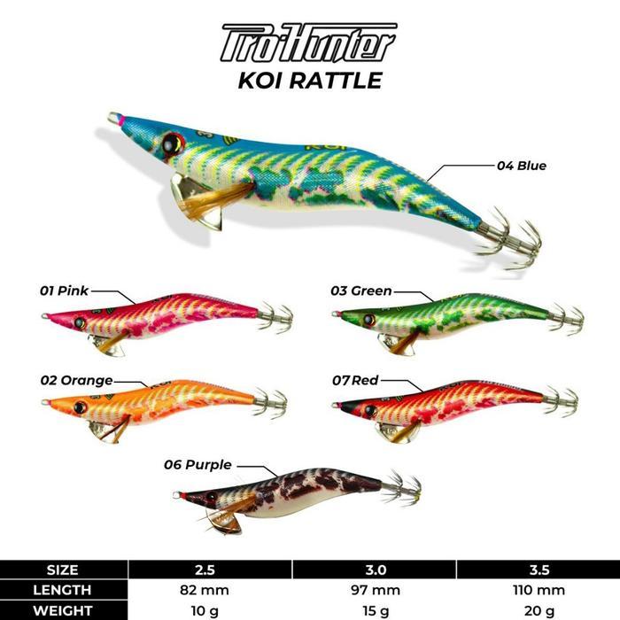 UMPAN UDANG PRO HUNTER KOI RATTLE UMPAN UDANG JAPAN KOI