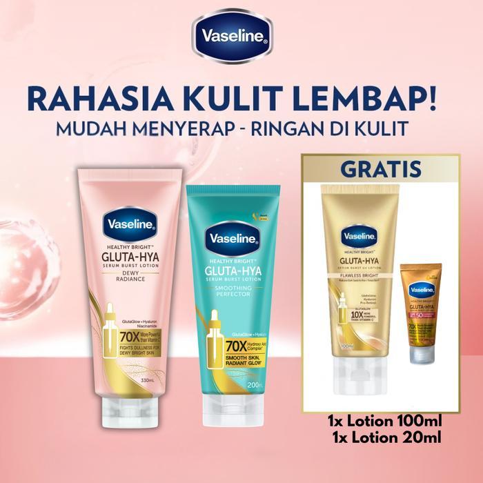 [BUY 2 FREE Lotion Gluta Bright 100ml + Sunscreen 20ml] Vaseline Gluta Hyaluron Serum Lotion Dewy