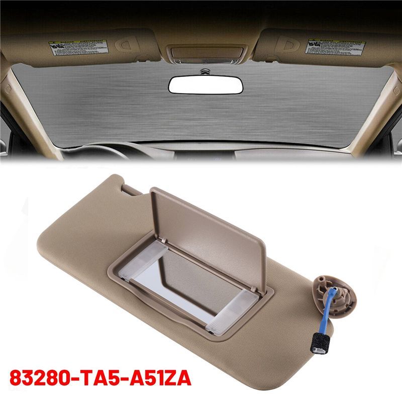 SUN VISOR WITH MIRROR CAR WINDSHIELD SUN VISOR RIGHT PASSENGER SIDE FOR HONDA ACCORD 2008-2012