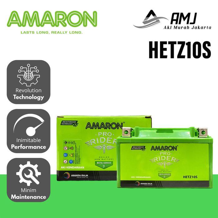 ` Amaron Aki Motor Ninja 250R / 250RR Mono / New Ninja 250 FI ETZ10S - 9Ah Aki Kering