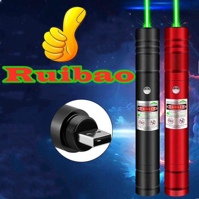 Premium Green Laser Pointer / Laser Pointer Hijau Rechargeable Usb Original
