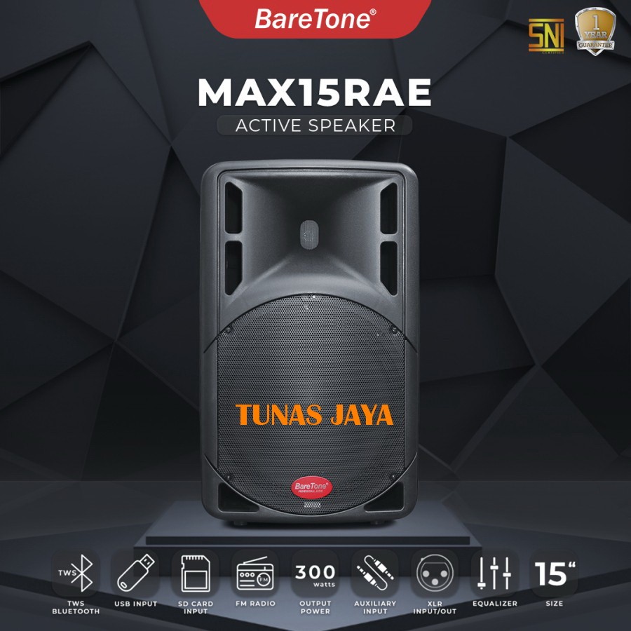 SPEAKER AKTIF BARETONE MAX15RAE SPEAKER AKTIF 15INCH BARETONE MAX 15RAE